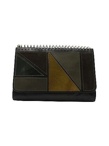 Jean Paul Gaultier Jean Paul Gaultier Spring Patchwork Pouch in Black Leather (view 1)