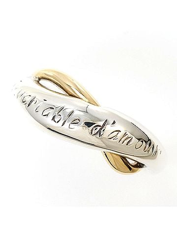 Unbranded K10 10K Yellow Gold (YG) Silver Ring, 1 piece, Total Weight 3.7g, Like New Condition. (view 1)