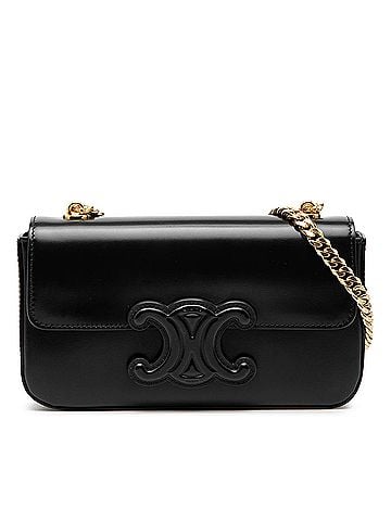 Céline Smooth Calfskin Cuir Triomphe Chain Shoulder Bag (view 1)
