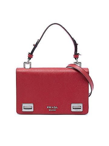 Prada Saffiano Double Turn Lock Top Handle Bag (view 1)