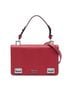 Prada 100% Leather Red Saffiano Double Turn Lock Top Handle Bag One size - photo 1