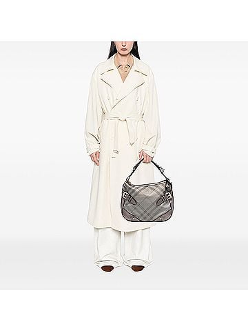 Burberry Supernova Check Coated Canvas and Metallic Leather Shoulder Bag (view 2)