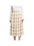 ADEAM Checkered-gingham White Tan Active Skirt Size S - photo 1