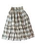 ADEAM Checkered-gingham White Tan Active Skirt Size S - photo 2