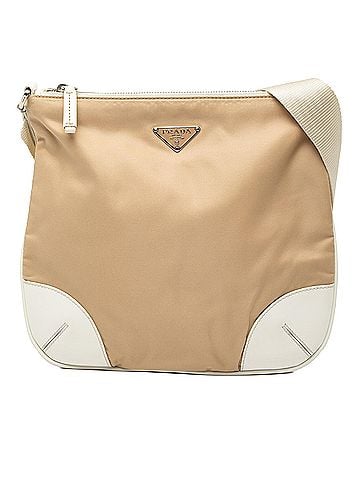 Prada Leather Trimmed Tessuto Zip Top Crossbody (view 1)