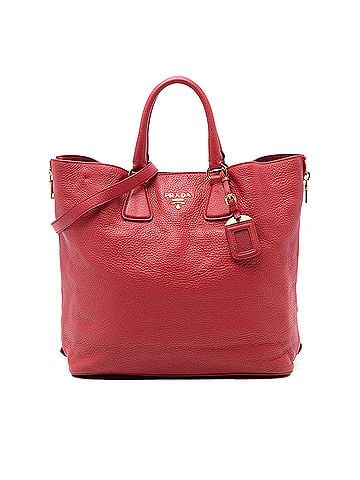 Prada Vitello Daino Side Zip Shopper Tote (view 1)