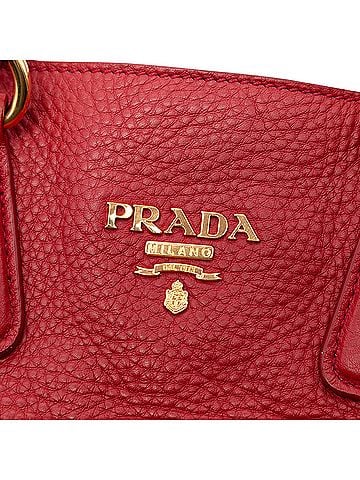 Prada Vitello Daino Side Zip Shopper Tote (view 2)