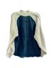 We the Free 100% Cotton Solid Blue Ivory Pullover Sweater Size M - photo 5