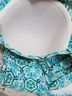 Helen Jon Graphic Floral Blue Green Swimsuit Top Size M - photo 6