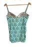 Helen Jon Graphic Floral Blue Green Swimsuit Top Size M - photo 2