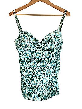 Helen Jon Ruched Underwire Tankini Top Swimsuit Top (view 1)
