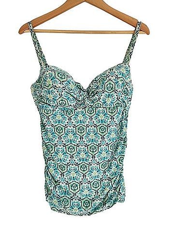 Helen Jon Ruched Underwire Tankini Top Swimsuit Top (view 1)