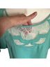 Altar'd State 100% Polyester Green White Short Sleeve T-Shirt Size M - photo 5