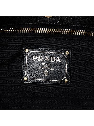 Prada Tessuto Whipstitched Logo Oro Tassel Satchel (view 2)