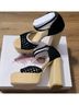 Jessica Simpson Black Tan Heels Size 9 - photo 4