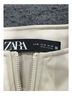 Zara Ivory Tan Faux Leather Jacket Size M - photo 3