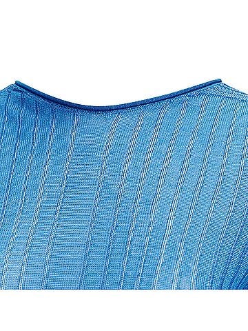 Céline Celine Phoebe Philo Semi Sheer Viscose Bateau Neck Ribbed Sweater (view 2)