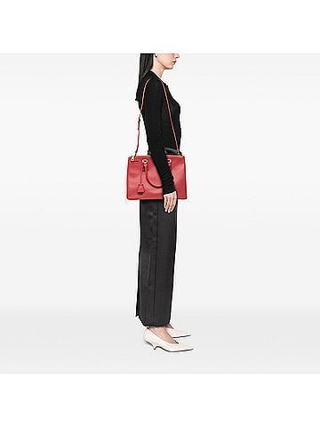 Prada Medium Saffiano Lux Galleria Double Zip Satchel (view 2)