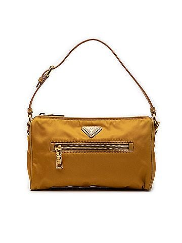 Prada Saffiano Trimmed Tessuto Handbag (view 1)