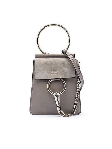 Chloé Mini Calfskin and Suede Faye Bracelet Bag (view 1)