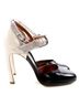 Dries Van Noten 100% Leather Color Block Black White Heels Size 7 - photo 5