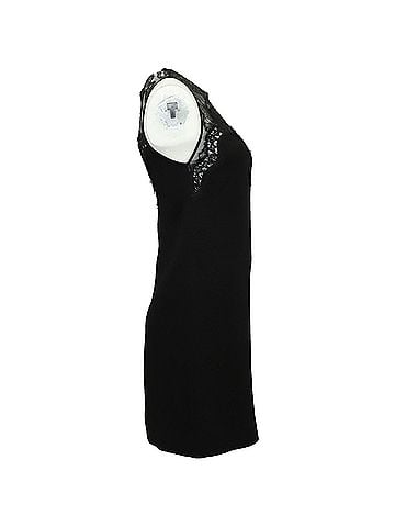 Sandro Sandro Paris Lace Shift Dress in Black Polyester (view 2)