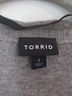 Torrid 100% Cotton Solid Gray Cardigan Size 3X - photo 3