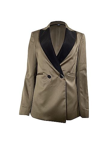 Rachel Comey Rachel Comey Double Breasted Two Toned Blazer in Brown Wool (view 1)