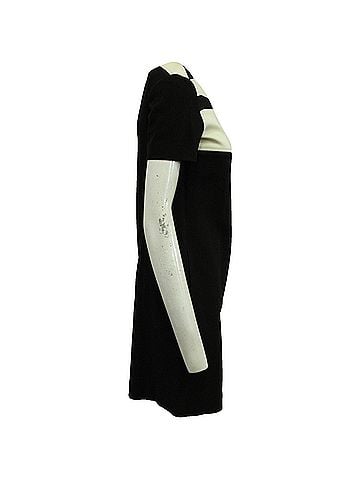 Emilio Pucci Emilio Pucci Color Block Short Sleeve Dress in Black and Cream Wool (view 2)