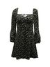 Reformation 100% Other Black Reformation Remi Mini Dress in Floral Viscose Size 8 - photo 1