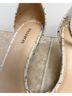 Pashion Tweed Multi Color Ivory Black Heels Size 8 - photo 3