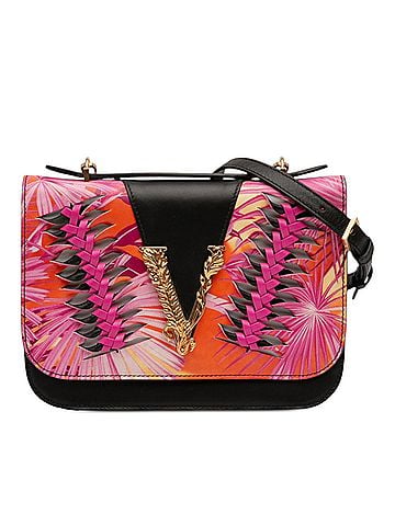 Versace Calfskin Jungle Weave Virtus Satchel (view 1)