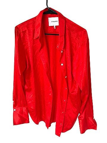 FRAME Standard Silk Button-Down Shirt (view 1)