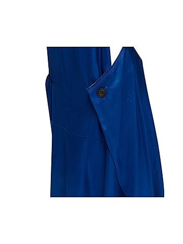 MARNI Marni cobalt viscose raw ayed edge step hem fed back dress (view 2)