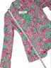 Alice + Olivia 98% Polyester 2% Elastane 100% Polyester Paisley Pink Green Blazer Size 2 - photo 9