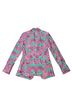 Alice + Olivia 98% Polyester 2% Elastane 100% Polyester Paisley Pink Green Blazer Size 2 - photo 2