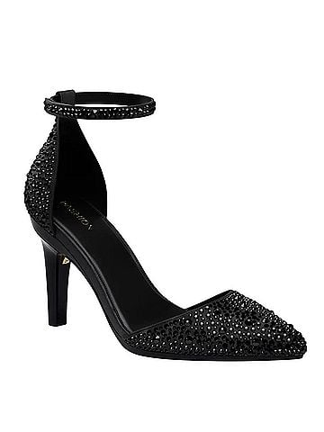 Pashion D’Orsay Coal Mixed Rhinestone Heels (view 1)