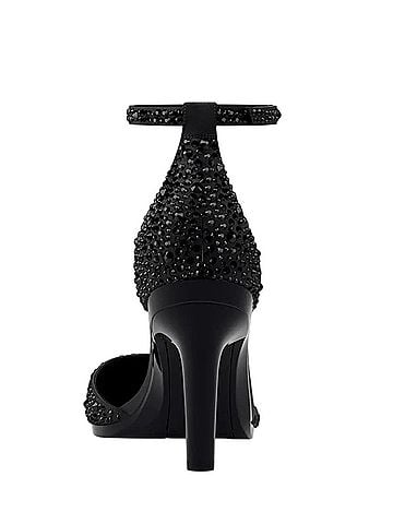 Pashion D’Orsay Coal Mixed Rhinestone Heels (view 2)
