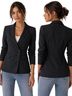 Elizabeth and James 96% Polyester 4% Elastane 100% Polyester Black Blazer Size 8 - photo 1