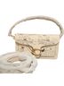 Coach 100% Leather Print Multi Color White Gold Shoulder Bag One size - photo 2
