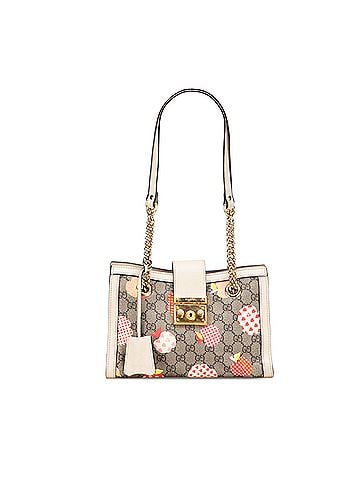 Gucci Small GG Supreme Apple Heart Padlock Tote (view 1)