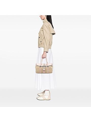 Prada Vitello Trimmed Tessuto Shoulder Bag (view 2)