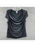 Worthington Gray Short Sleeve Blouse Size L - photo 3