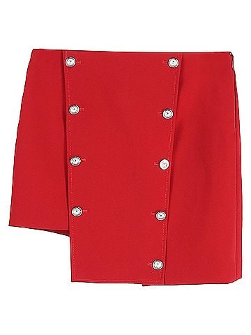 Versace Versus Versace Asymmetric Mini Skirt in Red Polyester (view 1)