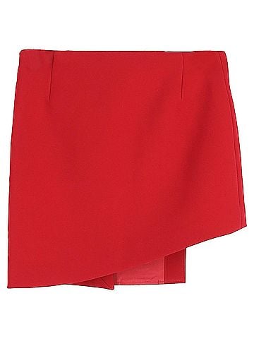 Versace Versus Versace Asymmetric Mini Skirt in Red Polyester (view 2)