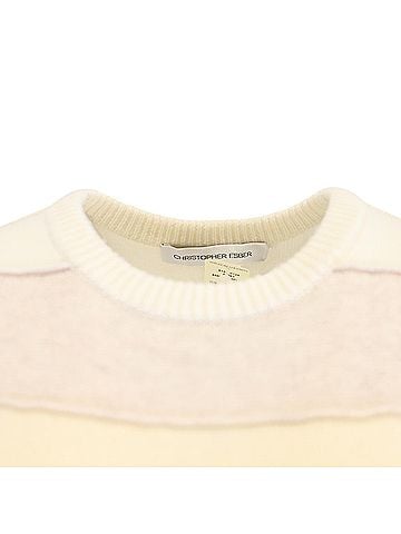 Christopher Esber Christopher Esber Ribbed Striped Cut-Out Maxi Dress in Beige Wool (view 2)