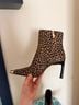 Michael Kors Animal Print Brown Black Ankle Boots Size 8 1/2 - photo 8