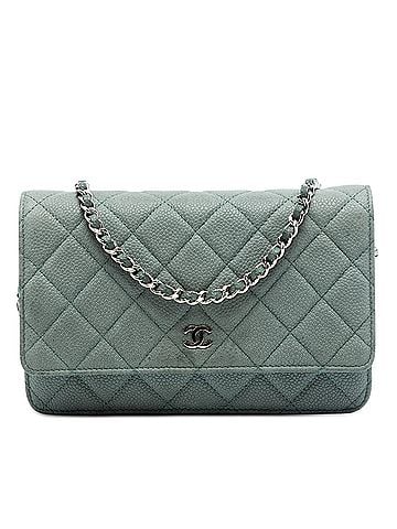 Chanel CC Quilted Caviar Wallet on Chain (view 1)