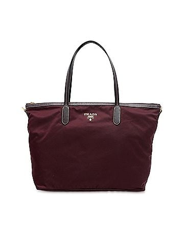 Prada Saffiano Trimmed Tessuto Satchel (view 1)