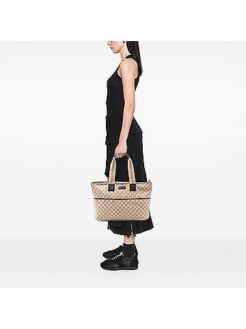 Gucci GG Canvas Web Tote (view 2)